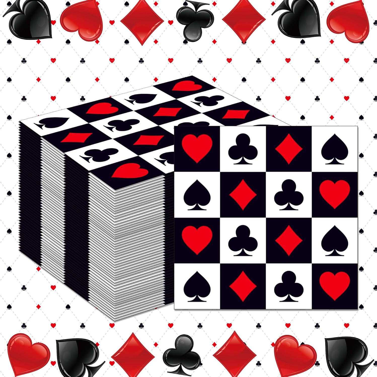 Party Games Night - Serviettes de Poker à thème de